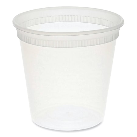 Pactiv Evergreen Newspring DELItainer Microwavable Container, 24 oz, 4.55 x 4.55 x 4.35, Clear, Plastic, 480PK YL5024